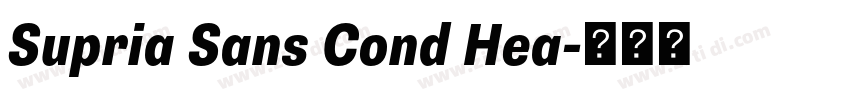 Supria Sans Cond Hea字体转换